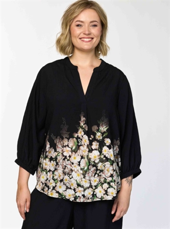 Gozzip - Grethe bluse, Sort